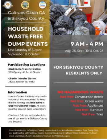 Free Household Dump Day Oct 28